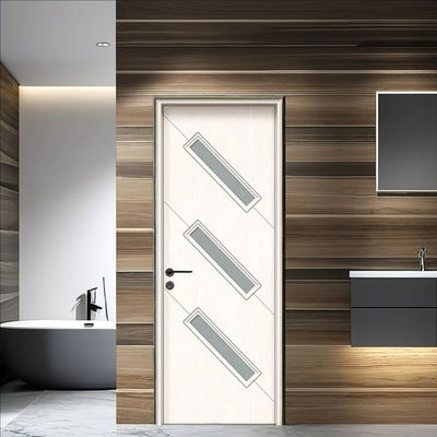 Καλή τιμή. WPC Glass Door ανθεκτική σύνθετη κούφια πόρτα κατασκευασμένη με 100% πλαίσιο WPC ιδανικό για ηχομόνωση και ενεργειακά εσωτερικά σε απευθείας σύνδεση