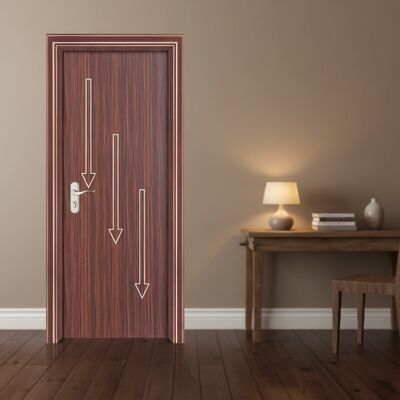 Περιβαλλοντικά φιλική WPC κούφια πόρτα με ανθεκτικές στους τερμίτες και ανθεκτικές στις μούχλες ιδιότητες για βιώσιμα οικοδομικά έργα