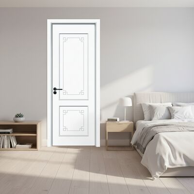 Καλή τιμή. WPC Door resistente a la humedad y de bajo mantenimiento, puerta hueca diseñada para interiores modernos con opciones de superficie personalizables σε απευθείας σύνδεση